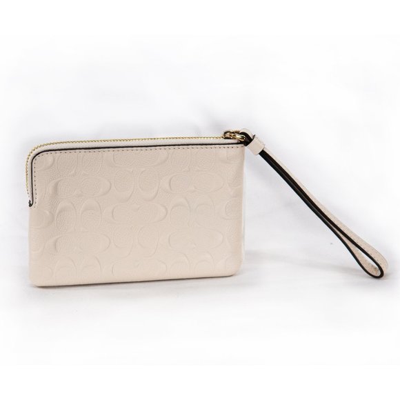 Coach 67555 White corner-zip wristlet NWT - Picture 2 of 8